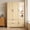 Natural, variant on Mintazer Freestanding Wardrobe Armoire with Mirror & 4 Door, 71" Tall Clothing Storage Cabinet with Motion Sensor Light & 2 Large Drawers for Bedroom, Black
