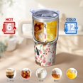 thumbnail image 6 of 20OZ Dog Pattern Durable Tumbler with Handle Stainless Steel Double Wall Cup Unique Birthday Christmas Gifts for Dog Lovers Women Men Maintains Hot and Cold Drink Temperatures, 6 of 6