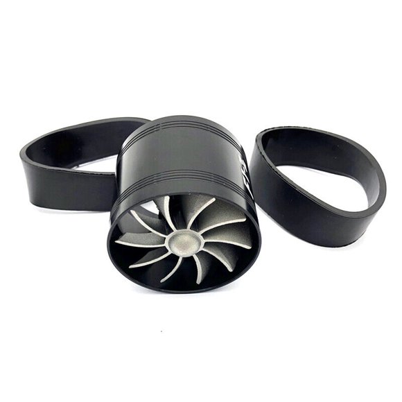 1x Automotive Intake Turbo for Charger Single Fan Engine Gas Fuel saving Turbo for Charger Kit-