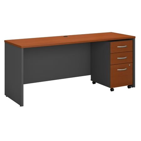 Series C Returns & Bundles 187 Lbs Weight Capacity Engineered Wood 72 W x 24 D Credenza Shell Desk with 3 Drawer Mobile