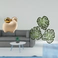 thumbnail image 2 of Mini estatua de animal con hojas de palma, placa de pared de madera, decoración de pared, adorno de , material de cerámica y madera, adecuada pa, 2 of 8