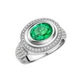 thumbnail image 5 of RYLOS Rings for Women Sterling Silver Ring Classic 9X7MM Oval Gemstone & Diamonds May Emerald Jewelry Size 13, 5 of 8