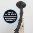 thumbnail image 5 of Mainstays Smart Rods Adjustable Curved Shower Curtain Rod, Tool-Free Tension or Wall-Mount Installation, 50" to 72", Matte Black, 5 of 5