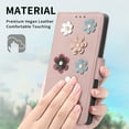 thumbnail image 6 of Nalacover Wallet Case For Samsung Galaxy S22 Plus,360 Protection Stylish 3D Flowers PU Leather and Soft TPU Shockproof Flip Card Slots Holder Cover with Detachable Wrist Strap.Rosegold, 6 of 11