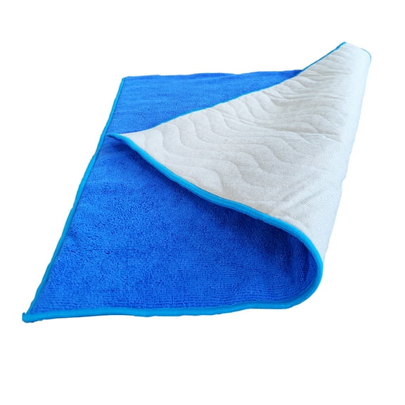 Premium Waterproof Seat Pad for Incontinence - Slip- Resistant, Ultra Absorbent Soft Microfiber 22 x 22 Inches - for Adults, Kids and Pets, Blue/Blue