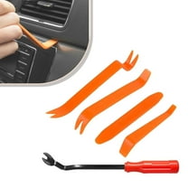 SPBTAR 5Pcs Auto Trim Removal Tool Kit, No-Scratch Pry Tool Set for Car Panel Radio Dashboard Door Clip & Audio Stereo Installation, Non-Marring Nylon Tools (Orange)