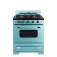 thumbnail image 1 of Rétro Cuisinière à Gaz Autoportante Classique de 30 Pouces avec Four à Convection, Turquoise Brume Océanique, 1 of 1