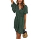 thumbnail image 4 of Sunloudy Vestido casual de manga corta para mujer, a la moda, estampado de puntos, cuello en V, cintura alta, vestido de gasa Sunloudy S M L XL, 4 of 8