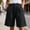 Black, variant on Women's Elastic Waist Jean Shorts 5" Pleated Button Loose Denim Shorts with Pockets Summer Casual Shorts,Blue,3XL