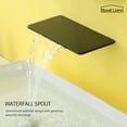 thumbnail image 3 of Boyel Living Waterfall Bathroom Faucet 1- Handle Wall Mount Sink Faucet Modern Bathtub Mixer Tap Solid Brass Matte Black, 3 of 7