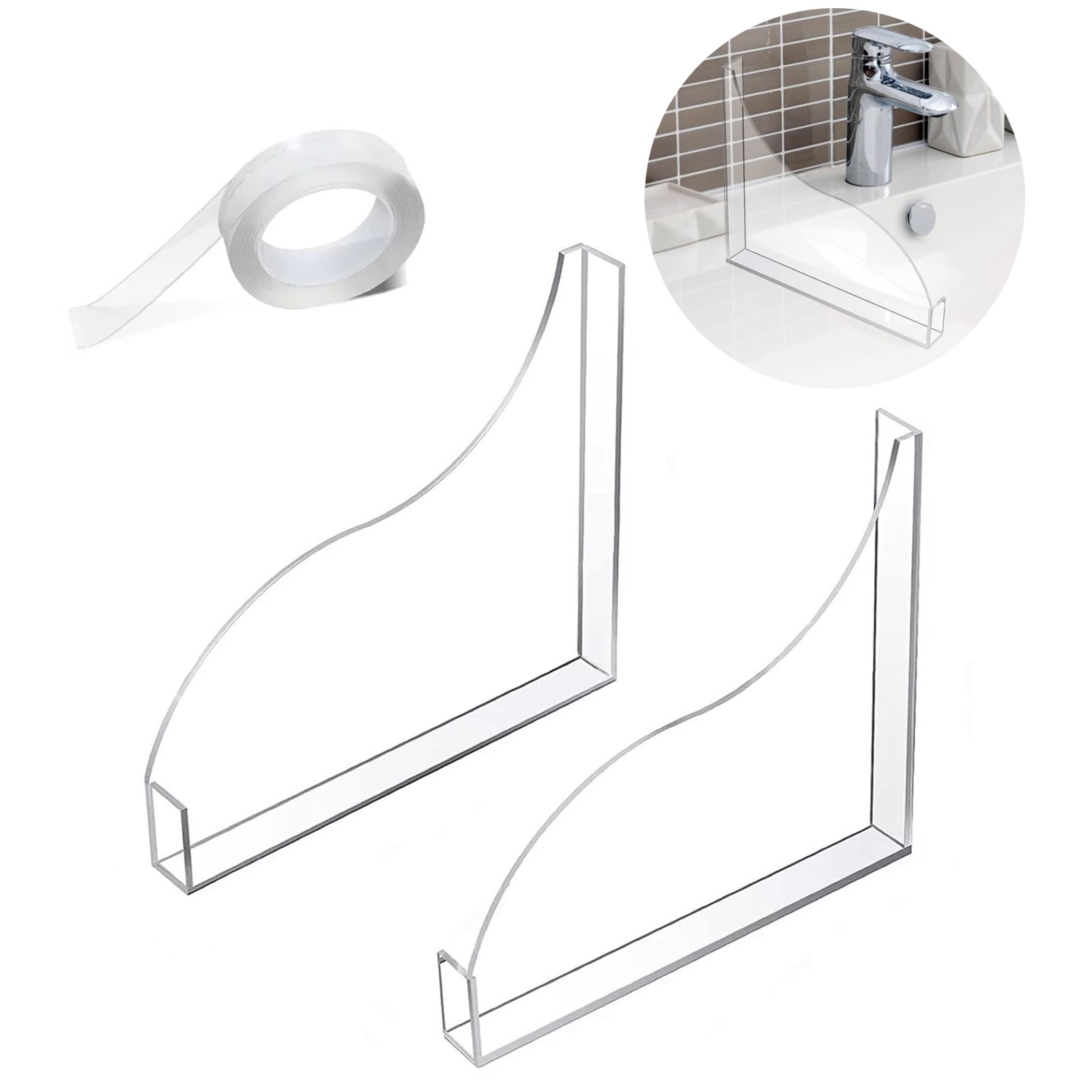 2 Pack Bathtub Shower Splash Guard, Splash Guards for Bathroom Bath Tub
