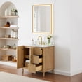 thumbnail image 3 of Sierra 36" Wood Vanity in Washed Light Brown Engineered Stone Top with Mirror, 3 of 15