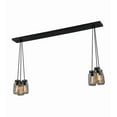thumbnail image 4 of Meyda 145076 48 in. Mason Jar 6 Light Island Pendant, Textured Black, 4 of 7