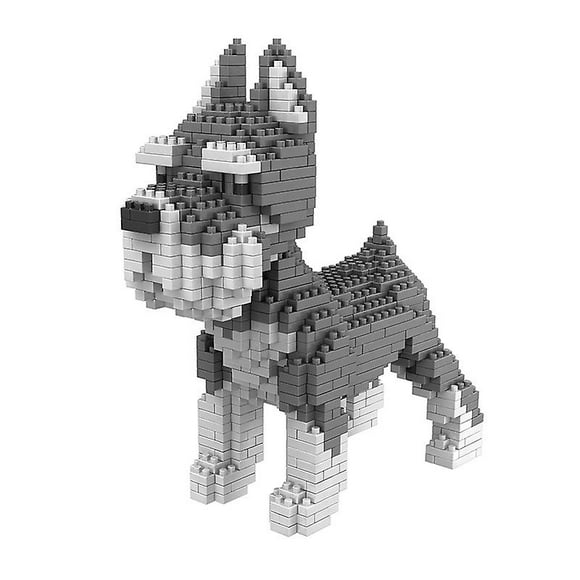 Schnauzer Model Building Blocks Assembling Educational Toys