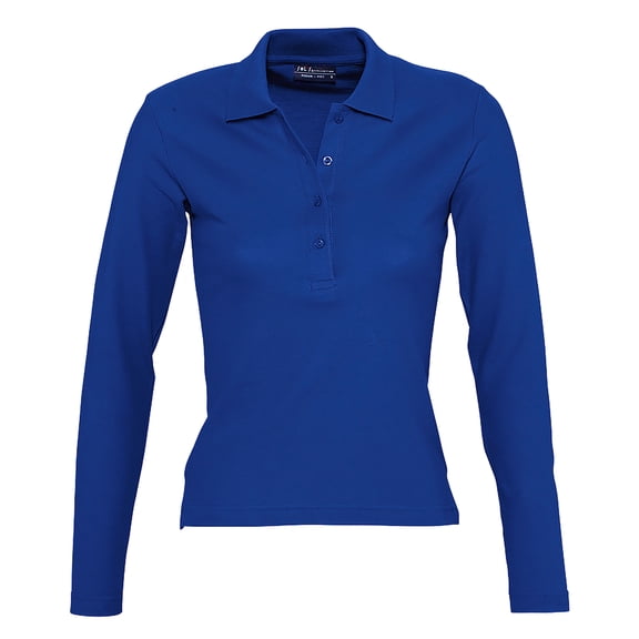 SOLS Womens/Ladies Podium Long Sleeve Pique Cotton Polo Shirt