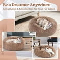 thumbnail image 4 of rabbitgoo Cat Bed for Indoor Cats, Fluffy Round Self Warming Calming Soft Plush Donut Cuddler Cushion Pet Bed for Small Dogs Kittens, 4 of 11
