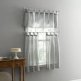 thumbnail image 2 of Mainstays Semi-Sheer Kitchen Tier Set, 3-Piece, Grey, 56" W x 36" L, 2 of 5