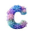 thumbnail image 1 of C Snowflake Series 2D Acrylic Backpack Car Pendant Decoration Ornament Alphabet Design C, 1 of 7