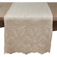thumbnail image 2 of Fennco Styles Matilda Collection Classic Embroidered Stonewashed Pure Linen 16 x 72 Inch Table Runner â€“ Natural Table Runner for Banquets, Wedding, Special Events and Home D?cor, 2 of 5
