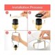 thumbnail image 4 of 7Inch Lamp Shade Harp Holder Adjustable Lamp Harp Kit E14,E26,E27 Light Base Adapter Gold Horn Fram, 4 of 5
