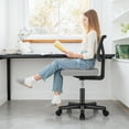 thumbnail image 4 of Atilioo Kids Desk Chair, Ergonomic Low-Back Mesh Computer Table Chair with Lumbar Support, Armless Swivel Rolling Chair for Home Bedroom Study, Ideal for Students and Teens, Gray, 4 of 8