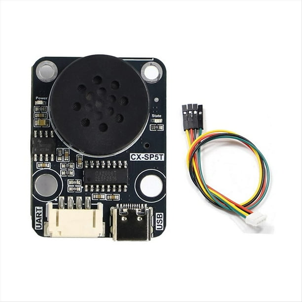 Módulo de Reproducción de Voz MP3, Control de Puerto Serie UART, Transmisión de Voz Inteligente, Compatible con Bloques de Construcción Electrónicos de Música.