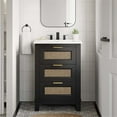 thumbnail image 2 of Modway Dixie 24" Solid Wood Bathroom Vanity Cabinet with Tapered Legs in Black, 2 of 10