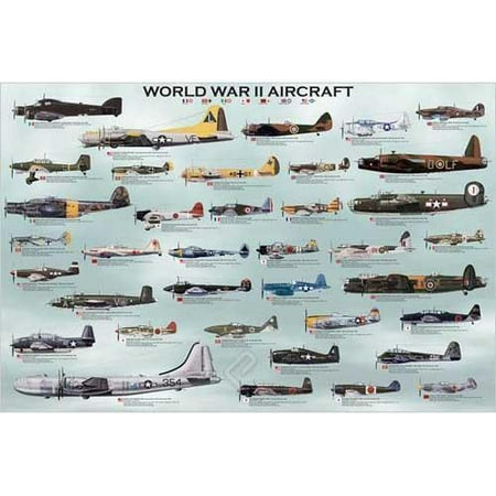 WWII Aircraft Chart Jigsaw Puzzle, 1000 Pieces