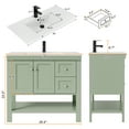 thumbnail image 2 of Eclife 36" Single Bathroom Vanity With Integrated Sink Top, 2-door Cabinet And 2 Drawers, Hand Paint, 2 of 9