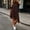 Brown, variant on Ovbmpzd Black Womens Summer Dresses A-Line Sundress Mini Flowy Dresses Casual Elbow-Length Crew Neck Dresses Womens Dresses,L