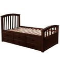 Topcobe Solid Wood Twin Size Bed with Storage, Platform Bed with 6