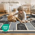 thumbnail image 1 of ODIKA 4'x6' Washable Area Rug Bulk Farmhouse Grid Motif Abstract Arched Panels Contemporary for Home Office, Under Desk, Non-Slip Chair-Friendly, Flatwoven, 1 of 4