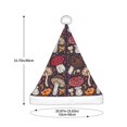 thumbnail image 3 of Haiem Forest Wild Mushroom Pattern Santa Hat Confortable Velvet Christmas Hat for Christmas Party Favors Fit for Adults Men Women, 3 of 6