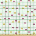 thumbnail image 2 of Ambesonne Abstract Fabric by the Yard Upholstery, Minimal Simple Triangles, 1 Yard, Pink Pale Orange, 2 of 5