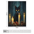 thumbnail image 2 of NIANHE Black Cat Candle blanket, comfortable and soft, warm casual blanket, printed design, winter sofa dormitory home decoration, must-have travel product. Size is 30x40 inches., 2 of 5