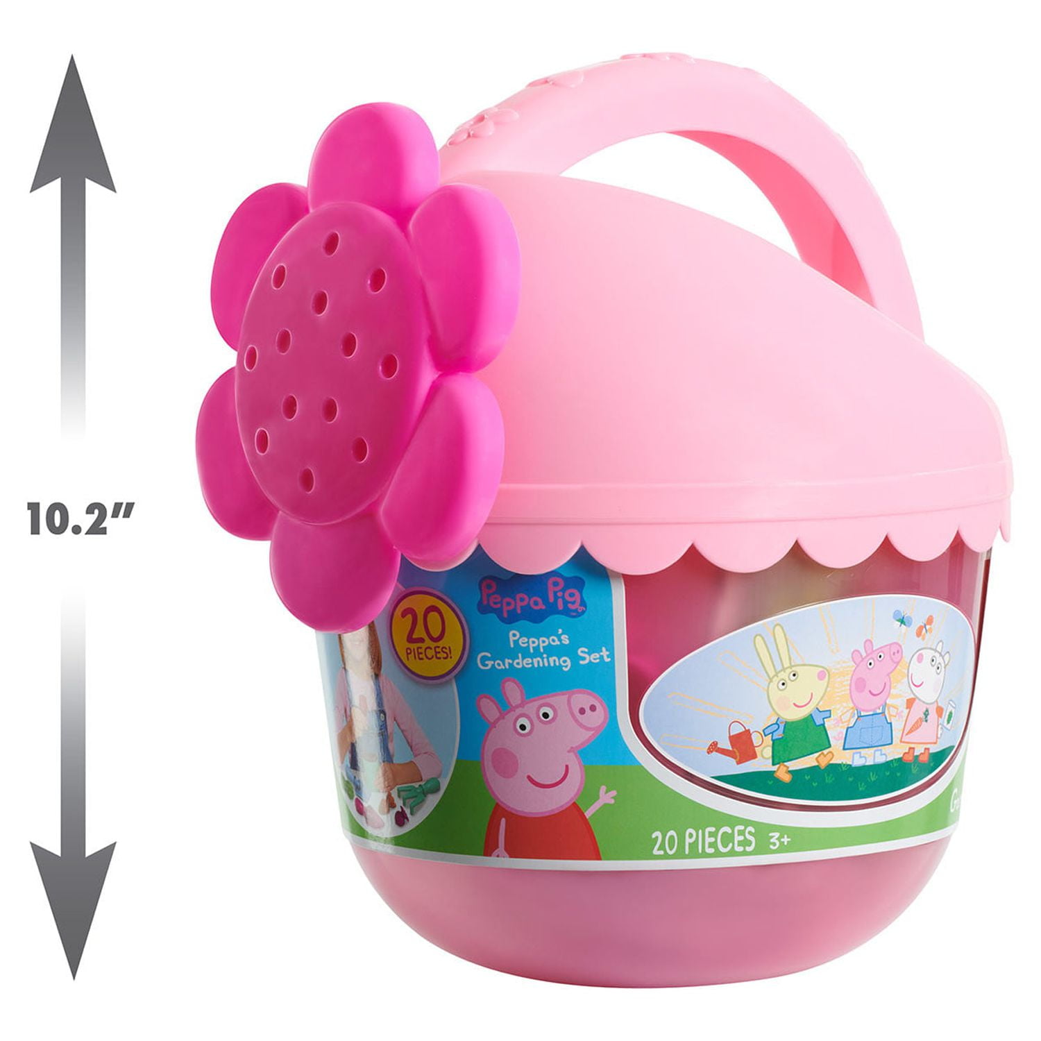 Smoby Peppa Pig beach bucket with watering can & 4-piece toy set