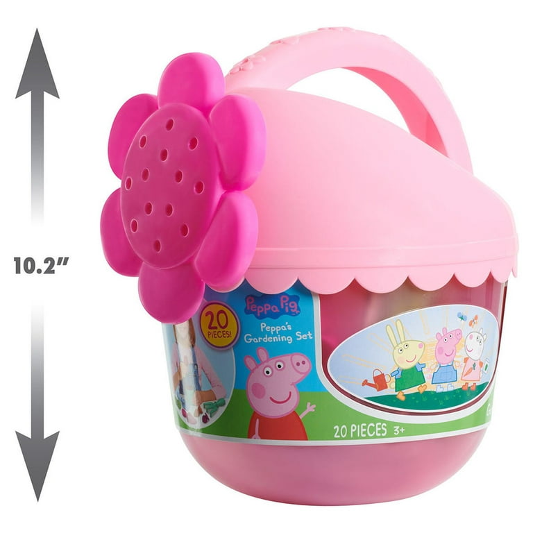 Peppa Pig 15-piece Gardening Bucket, Pretend Play, Kids Toys for