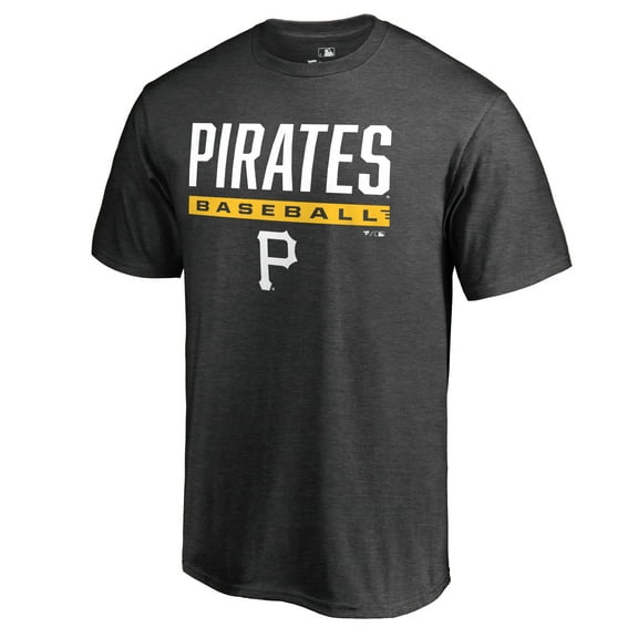 Men's Ash Pittsburgh Pirates Win Stripe T-Shirt