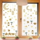 thumbnail image 4 of Pegatina de pared con forma de estrella y linterna de luna, pegatina de papel estático para ventana de vidrio, pegatina de pared decorativa visual de doble cara, 4 of 5
