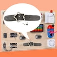 thumbnail image 3 of Escudo Botón Habilidades básicas Educativo Niño Preescolar Aprendizaje Tablero ocupado Montessori Juguetes para 1-2 años Bebé Gran regalo gris claro Macarena juego de mesa ocupado, 3 of 8