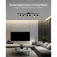 thumbnail image 3 of Bojim 6 Light Black Track Lighting Kit, Modern LED Track Lighting Fixtures Ceiling, Flexibly Rotatable LED Light Head with Acryli, 3 of 10