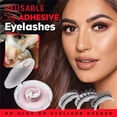 thumbnail image 3 of TNTB  Reusable Adhesive Eyelashes, 2023 New Reusable Self Adhesive Eyelashes, 3 Pair Thick Natural Lashes Makeup Fake Eyelashes, Natural-looking and Waterproof False Eyelashes (2), 3 of 6