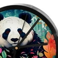 thumbnail image 4 of Panda Wall Clock, 9.8 Inches, Silent, Not Ticking, Round Digital Clock, Battery Operated, Easy to Read, for Bedroom Living Room Kitchen Bathroom Decor, 4 of 6