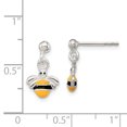 thumbnail image 2 of 925 Sterling Silver Childrens Bee Post Dangle Earrings Animal Insect, 2 of 6