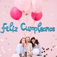 thumbnail image 5 of Kit de globos metálicos con letras cursivas Feliz Cumpleaños color Azul, 5 of 5
