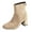 Khaki, variant on Blue Womens Fashion Casual Winter Comfortable Plus Size Short Boots Solid Color Toe Back Zipper Heel Mid Heel Ankle Boots Size 36 Eu 36 Uk 35 Us 5.5 Foot Length 23Cm 9.06In