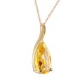 thumbnail image 2 of Galaxy Gold GG 14K Yellow Gold 5 Carat Citrine Pendant Necklace - November Birthstone - Warmth & Prosperity - 16" to 24" - Fine Jewelry for Women, 2 of 2