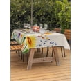 thumbnail image 4 of 60x102 Inch Outdoor Tablecloth with Umbrella Hole Zipper Rectangle Colorful Spring Floral Rectangular Tablecloths Outside Waterproof Summer Botanical Pastoral Patio Table Cloth Cover for Picnic Party, 4 of 8