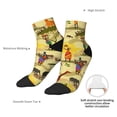 thumbnail image 4 of Goofa Ethnic African Pattern Non Slip Socks with Grips for Elderly, Crew Socks Yoga Hospital Socks Cushioned Sole Gripper Socks for Men Women, 4 of 5