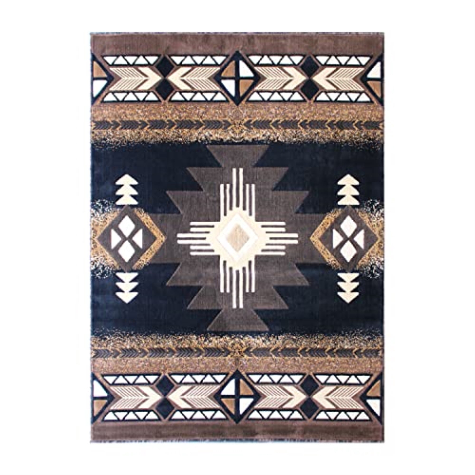 Flash Furniture Mohave Rectangular Southwestern Beige, Brown, Black Area Rug, 8' x 10'